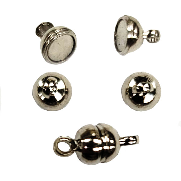 MAGENTIC BALL CLASP 5MM  STAINLESS STEEL COLOR(10 PCS)